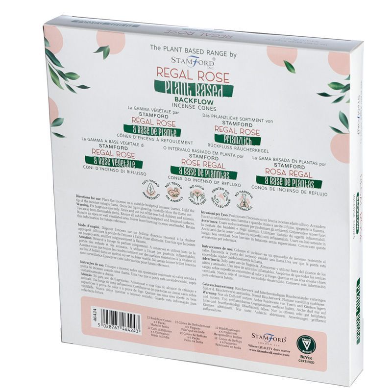 Plant Based Backflow Incense Cones - Regal Rose - Luna Panther