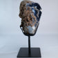 Polished Banded Agate with Natural Quartz Druzy Centre - Luna Panther
