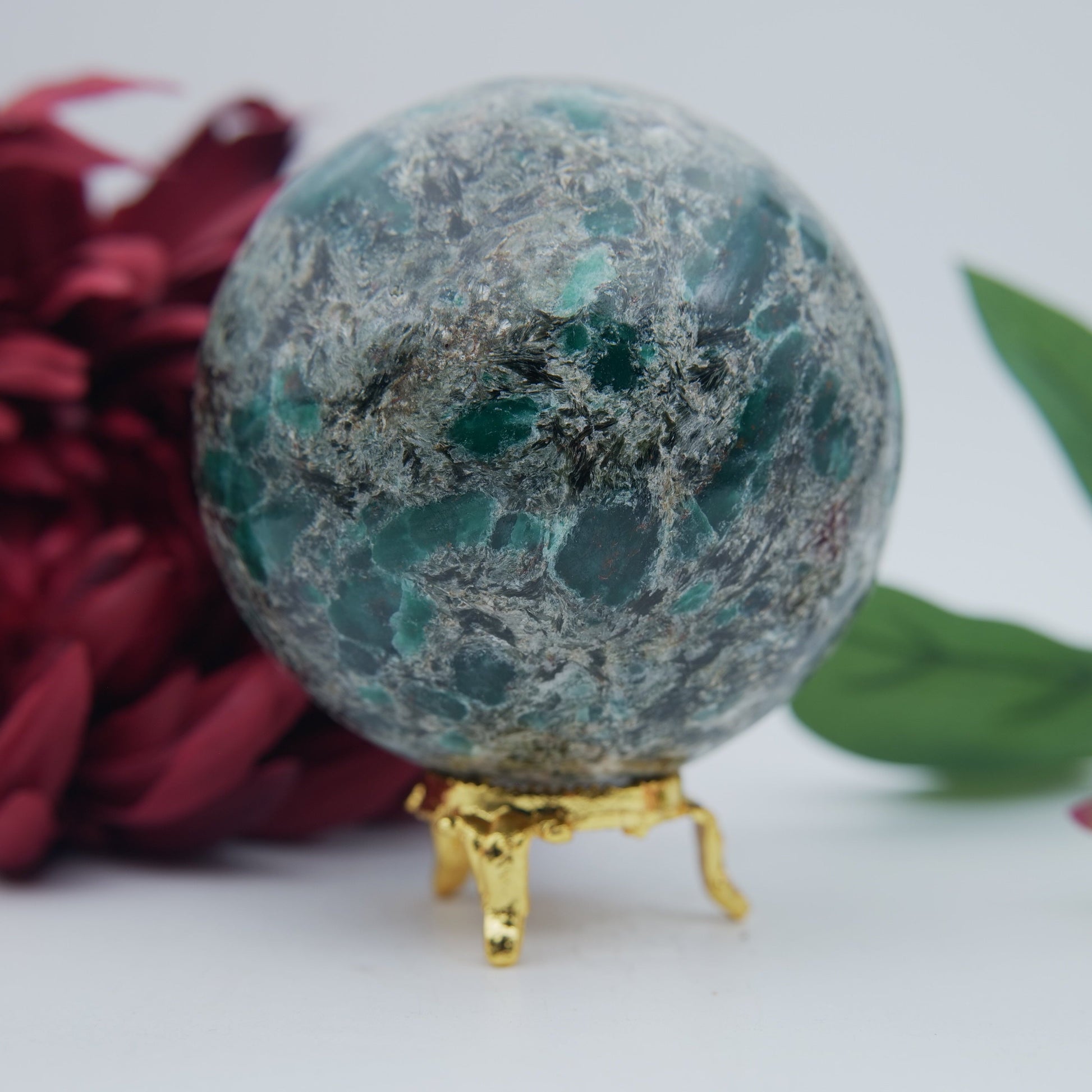 Polished Emerald in Matrix Sphere — 860g (85mm) - Luna Panther