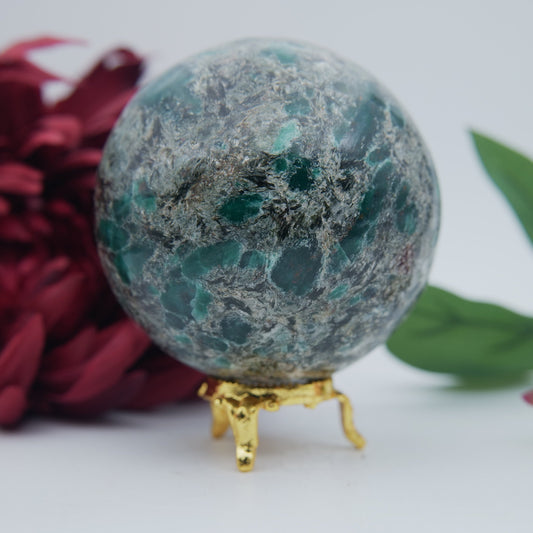 Polished Emerald in Matrix Sphere — 860g (85mm) - Luna Panther
