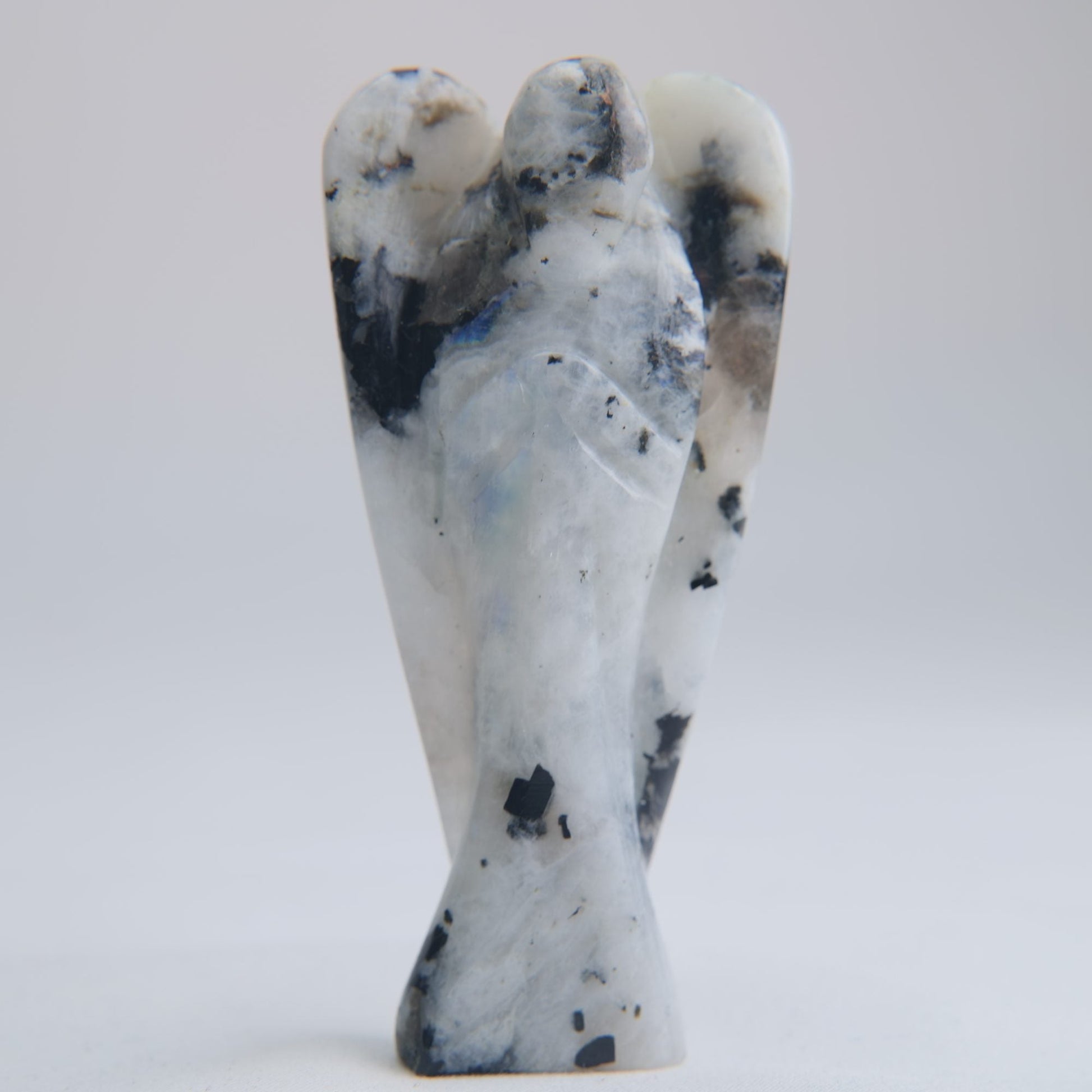 Polished Rainbow Moonstone Angel 68g 84mm - Luna Panther