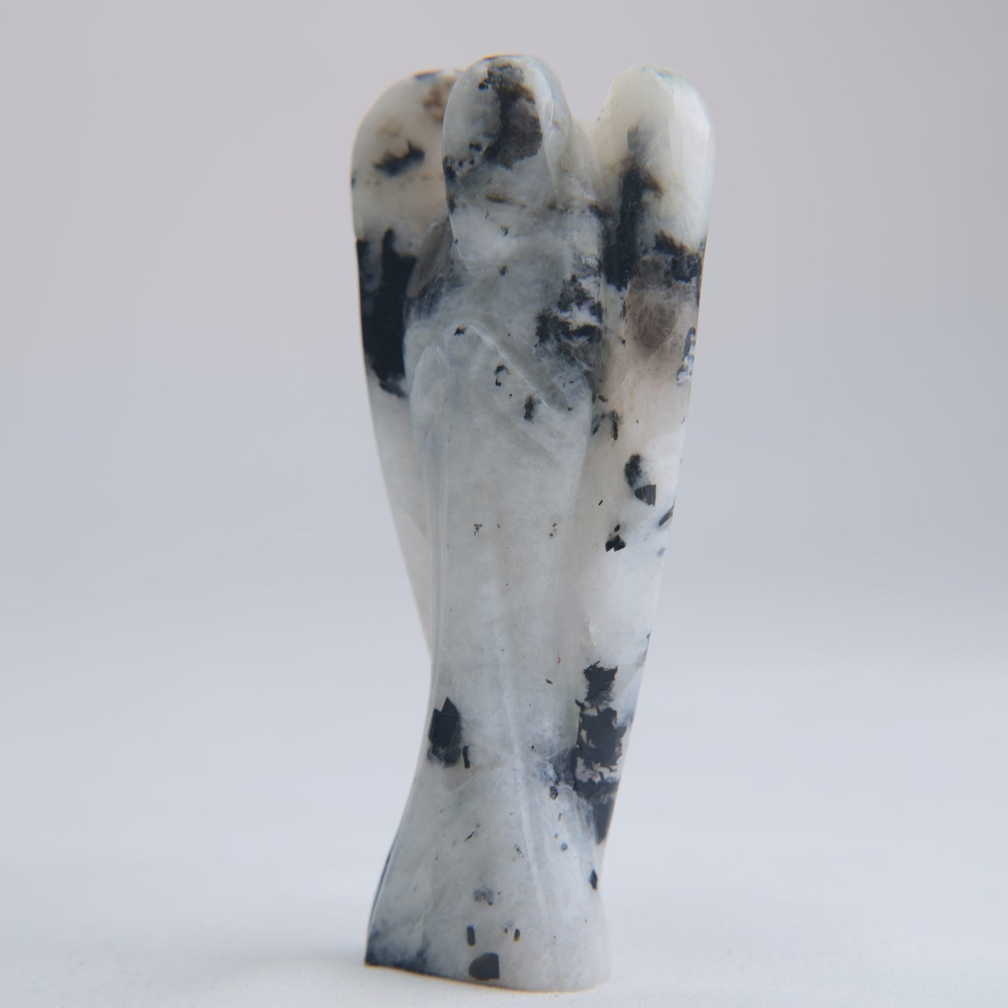 Polished Rainbow Moonstone Angel 68g 84mm - Luna Panther