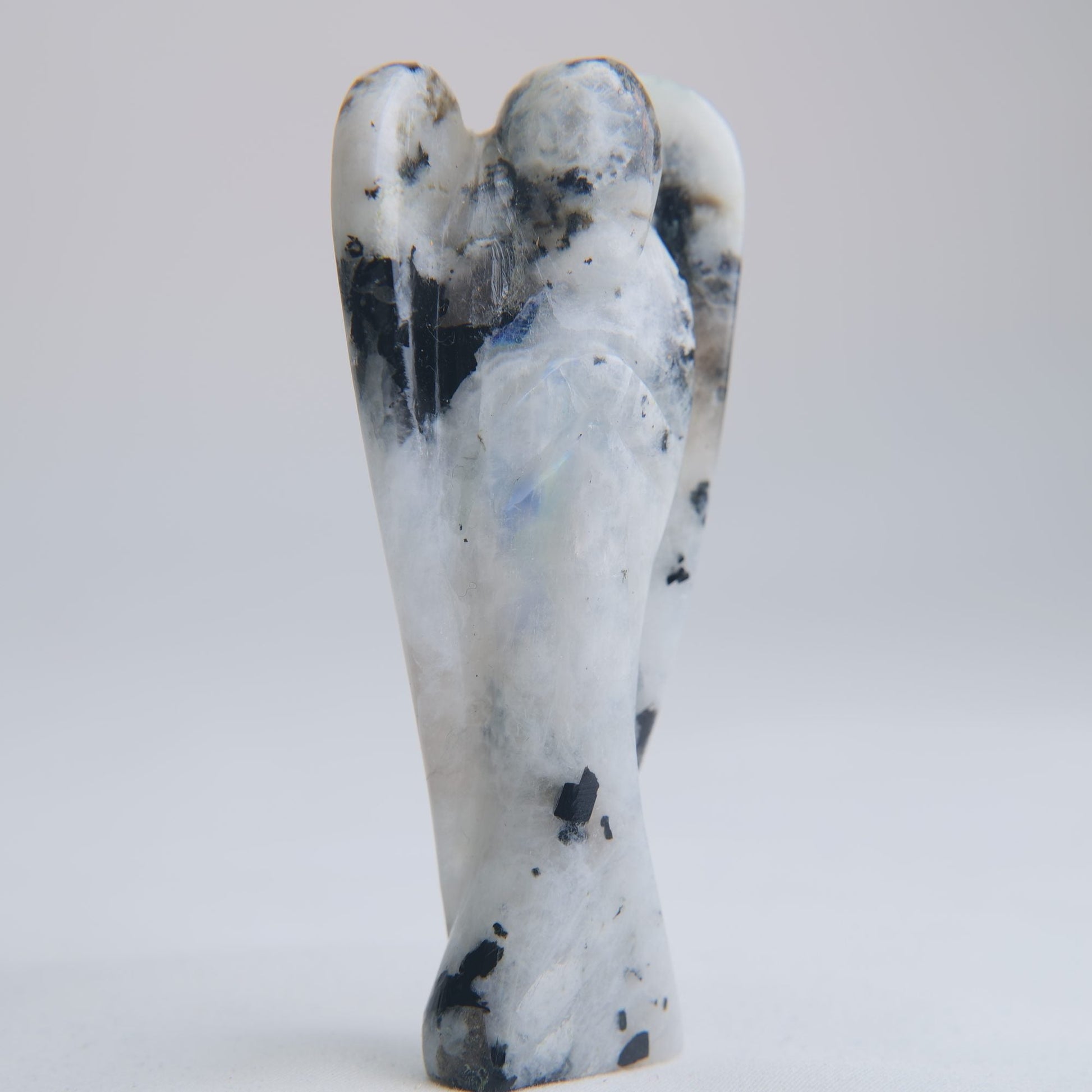 Polished Rainbow Moonstone Angel 68g 84mm - Luna Panther