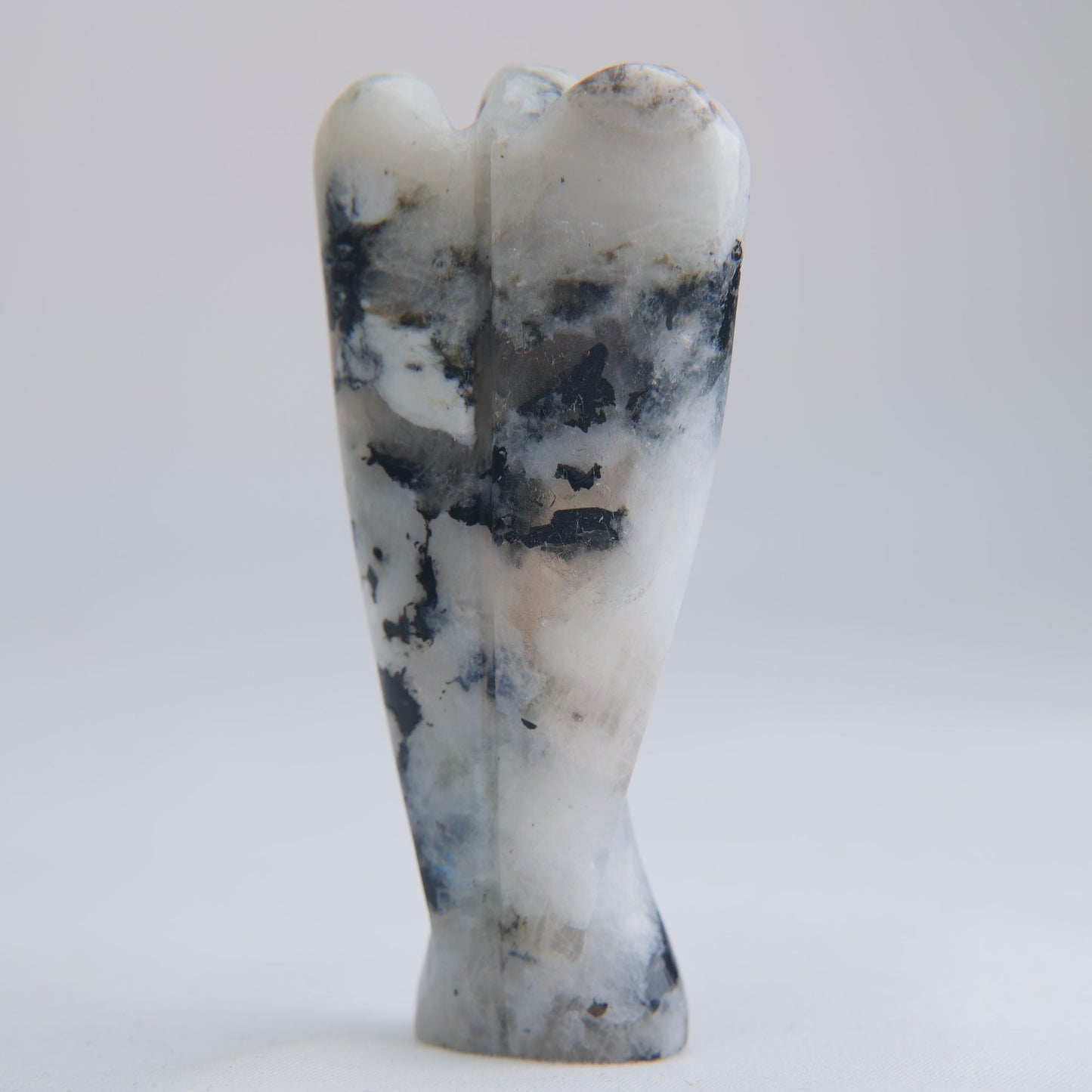 Polished Rainbow Moonstone Angel 68g 84mm - Luna Panther