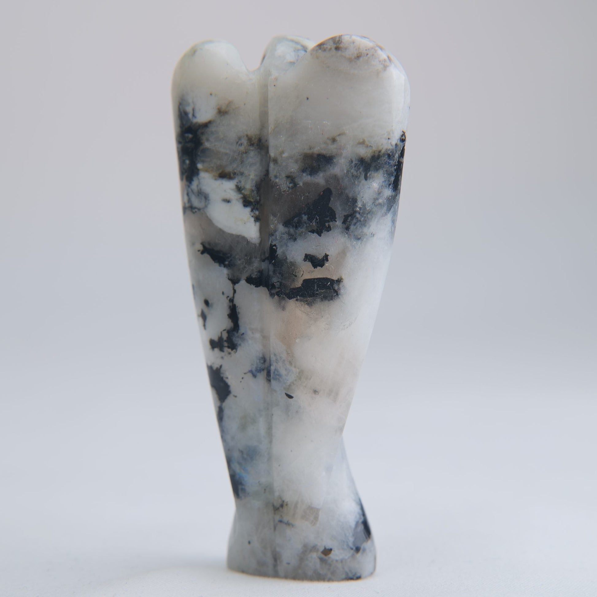 Polished Rainbow Moonstone Angel 68g 84mm - Luna Panther