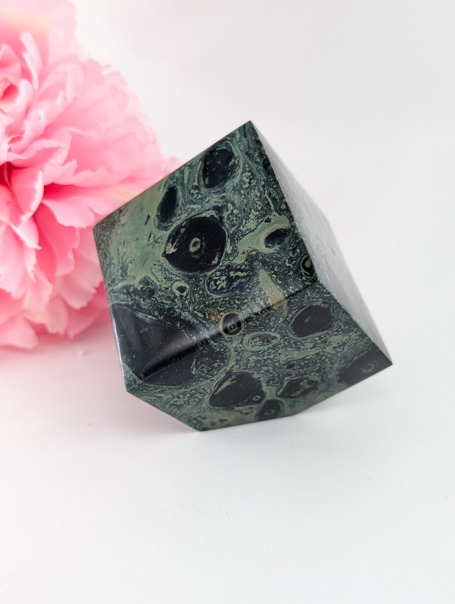 Polished Polished Stromalite/Kambaba Jasper Cube (526g) featuring earthy patterns and matte-gloss finish - Luna Panther