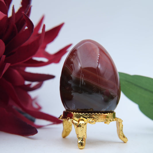 Polished Polychrome Jasper Crystal Egg 80g featuring earthy patterns and matte-gloss finish - Luna Panther