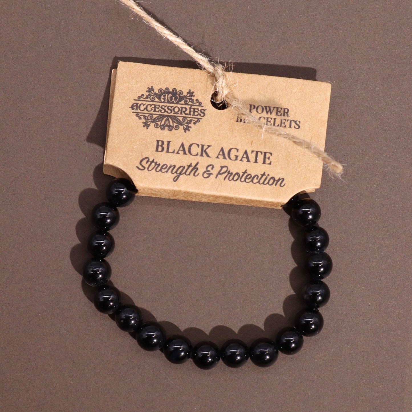 Power Bracelet - Black Agate - Luna Panther