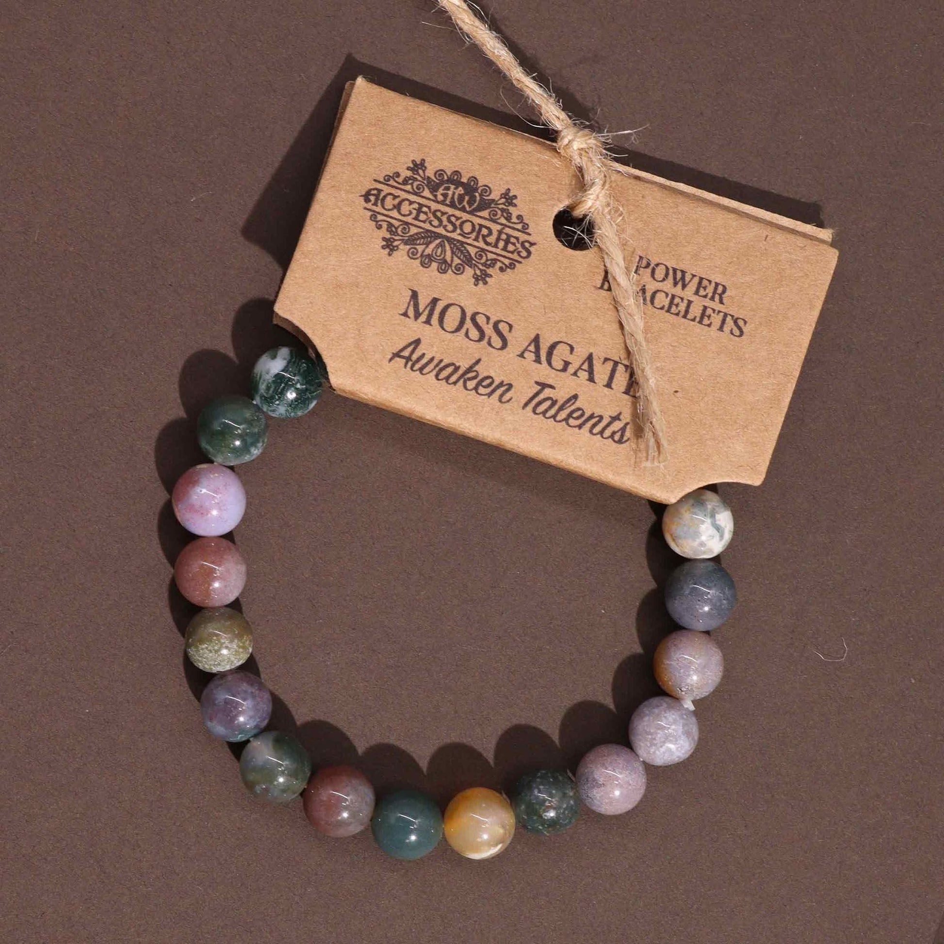 Power Bracelet - Moss Agate - Luna Panther
