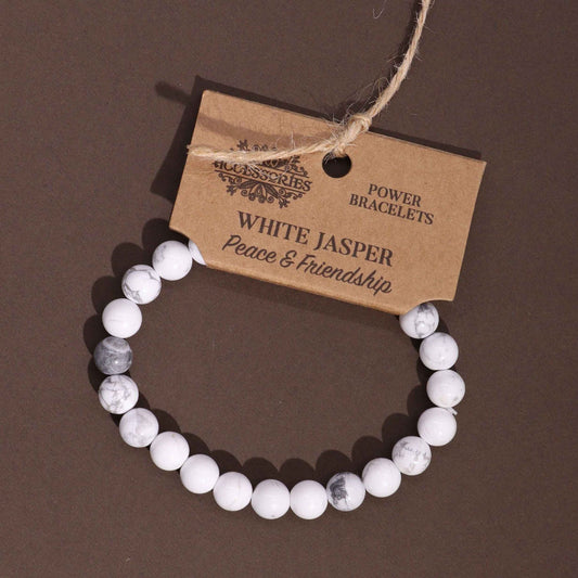 Power Bracelet - White Jasper - Luna Panther alternate view