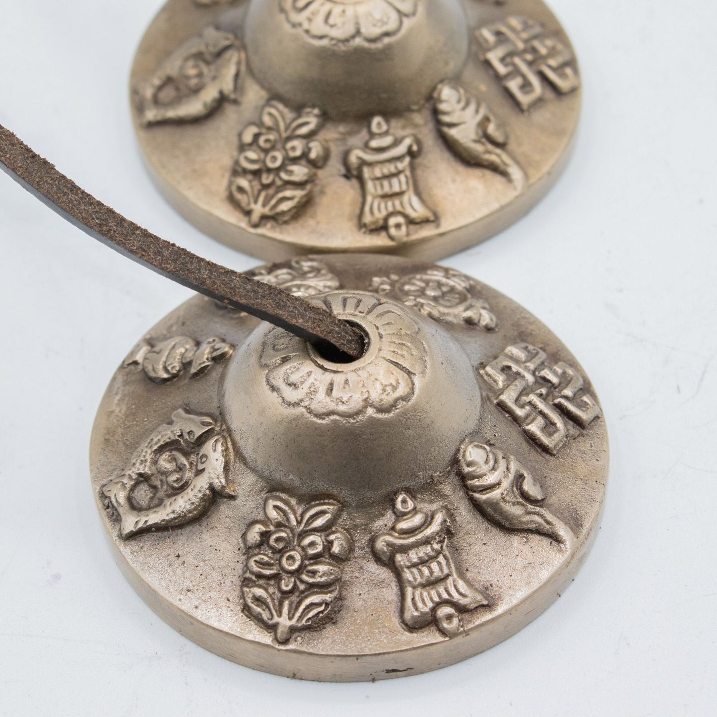 Premium Brass Tibetan Tingsha - Lucky Symbols - approx 6cm (155gm) - Luna Panther