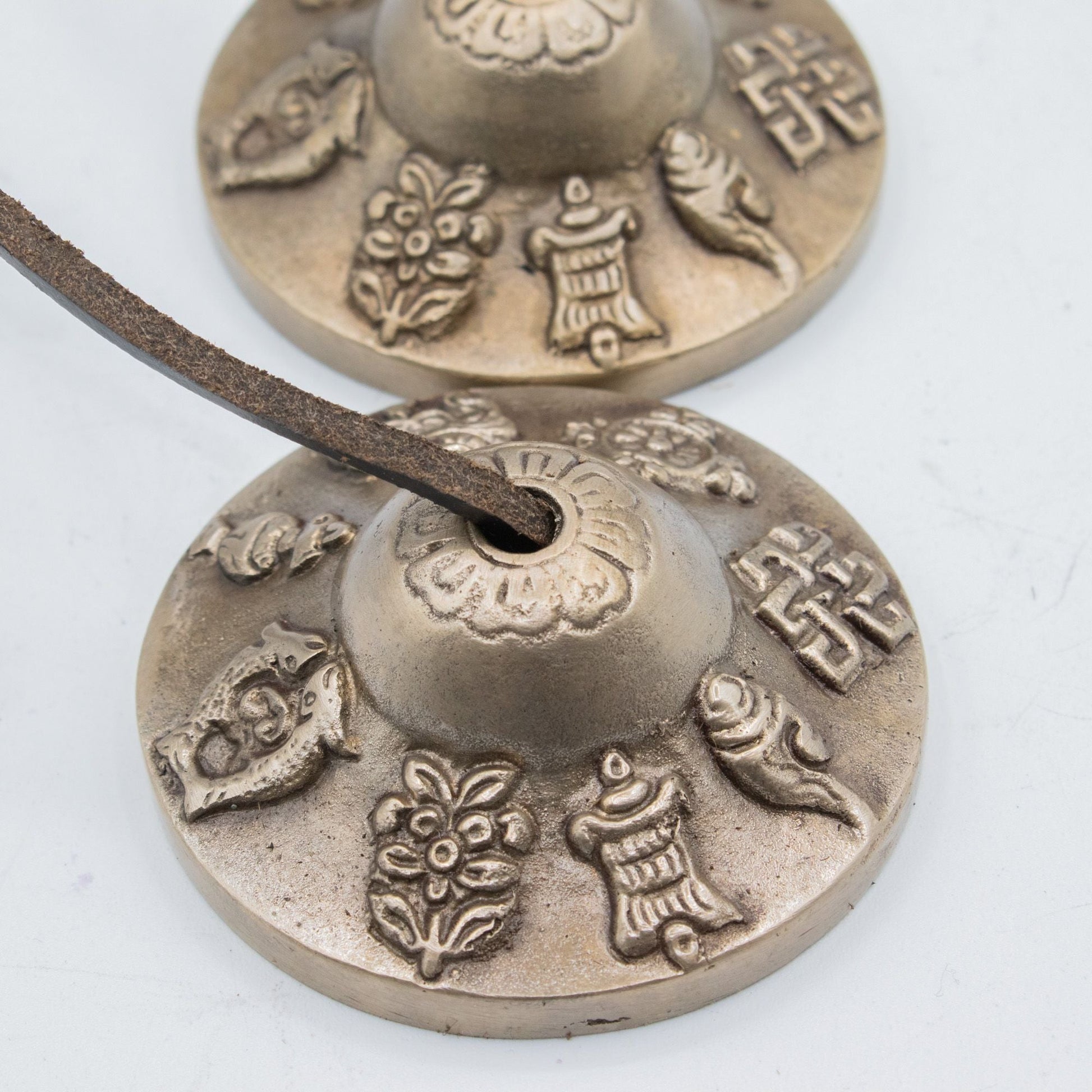 Premium Brass Tibetan Tingsha - Lucky Symbols - approx 6cm (155gm) - Luna Panther