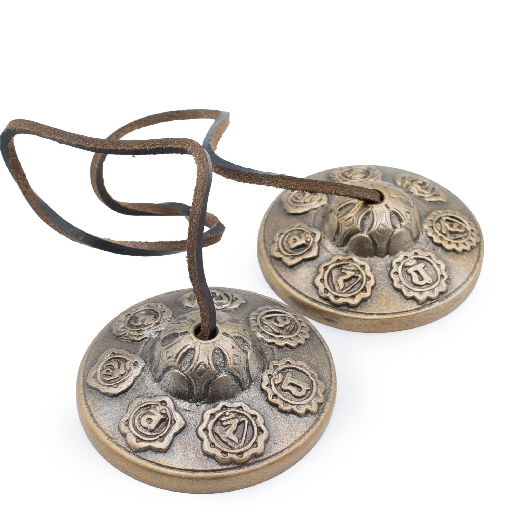 Premium Brass Tibetan Tingsha - Seven Chakra - approx 7cm (255gm) - Luna Panther