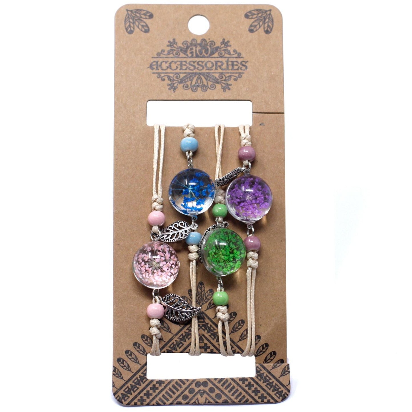 Pressed Flowers - Pretty Flower & Leaf Bracelet - Luna Panther