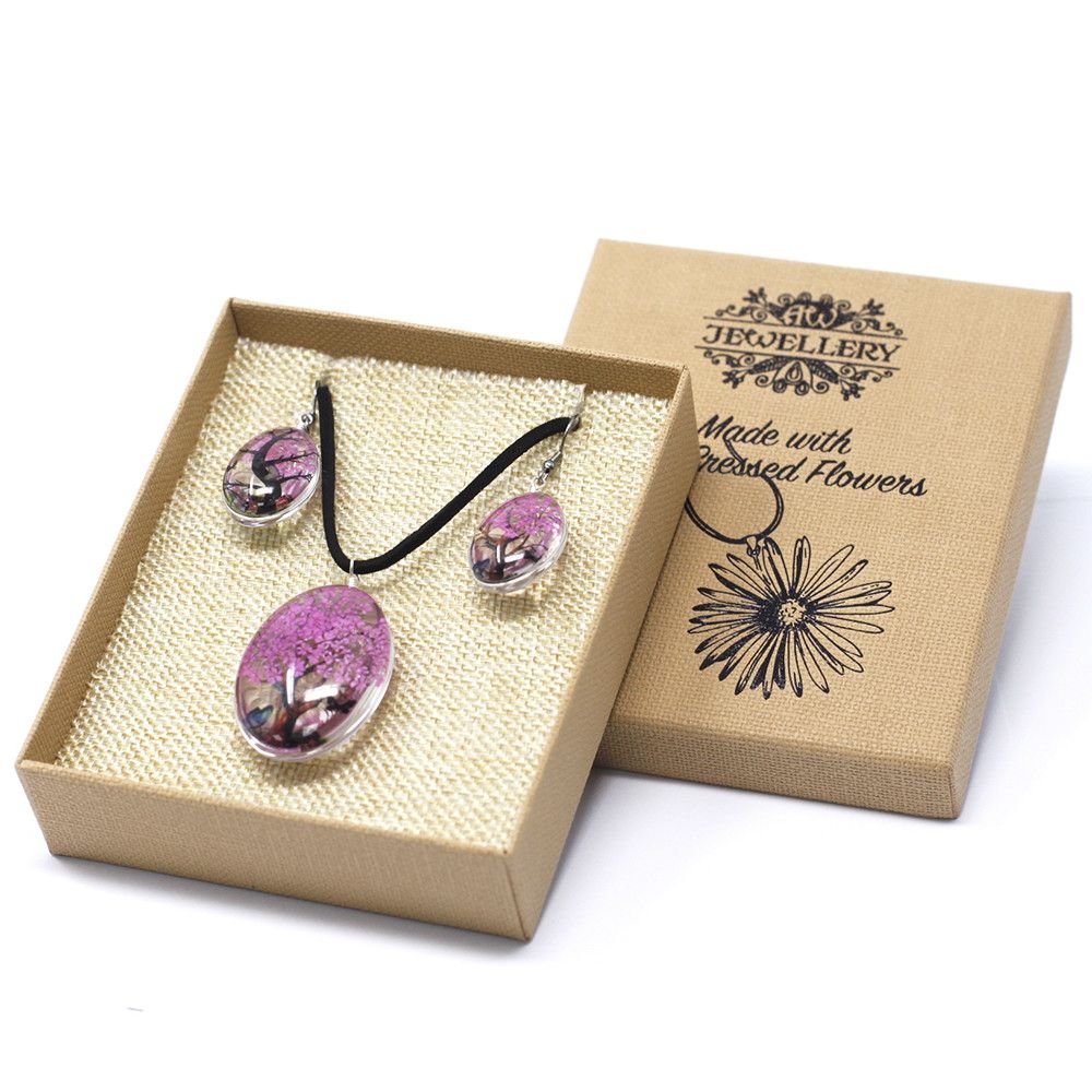 Pressed Flowers - Tree of Life set - Bright Pink - Luna Panther