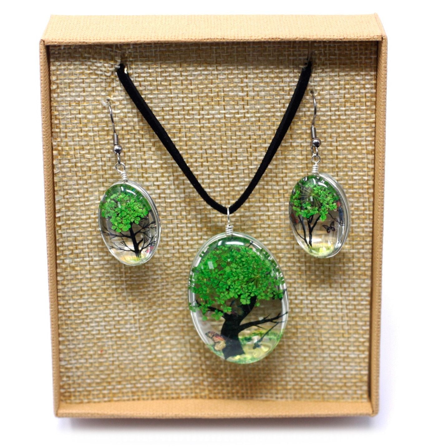 Pressed Flowers - Tree of Life set - Green - Luna Panther