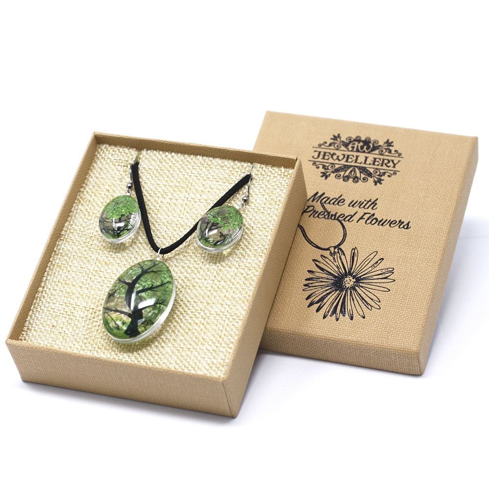 Pressed Flowers - Tree of Life set - Green - Luna Panther