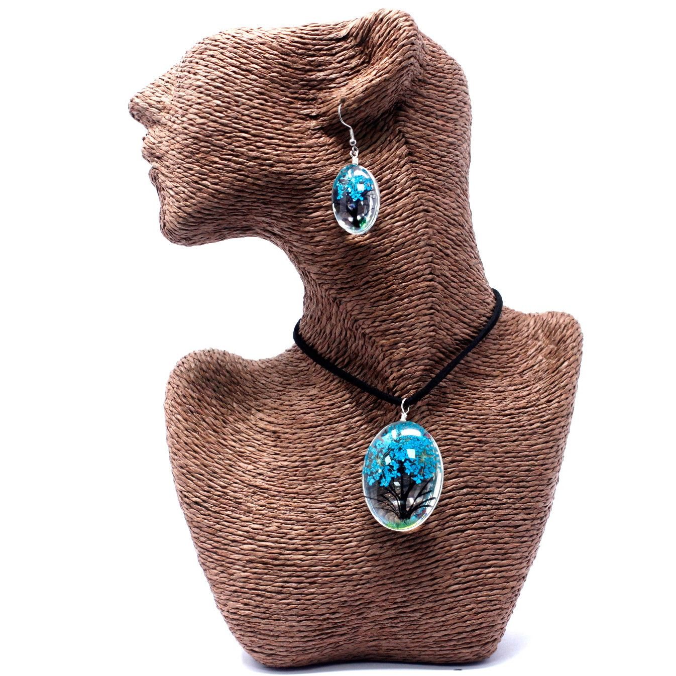 Pressed Flowers - Tree of Life set - Teal - Luna Panther