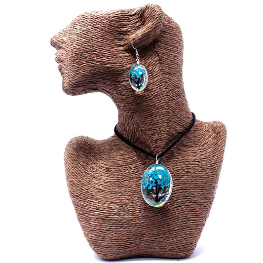 Pressed Flowers - Tree of Life set - Teal - Luna Panther