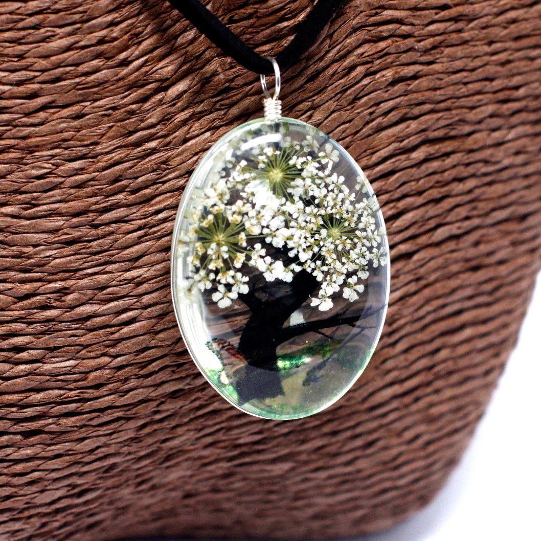 Pressed Flowers - Tree of Life set - White - Luna Panther