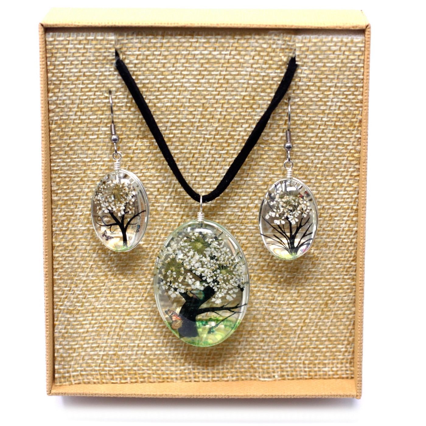 Pressed Flowers - Tree of Life set - White - Luna Panther
