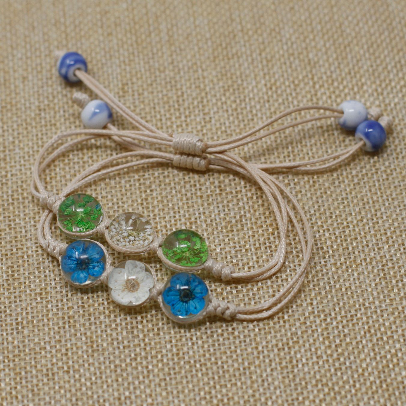 Pressed Flowers - Tri - Flower Bracelet - Luna Panther