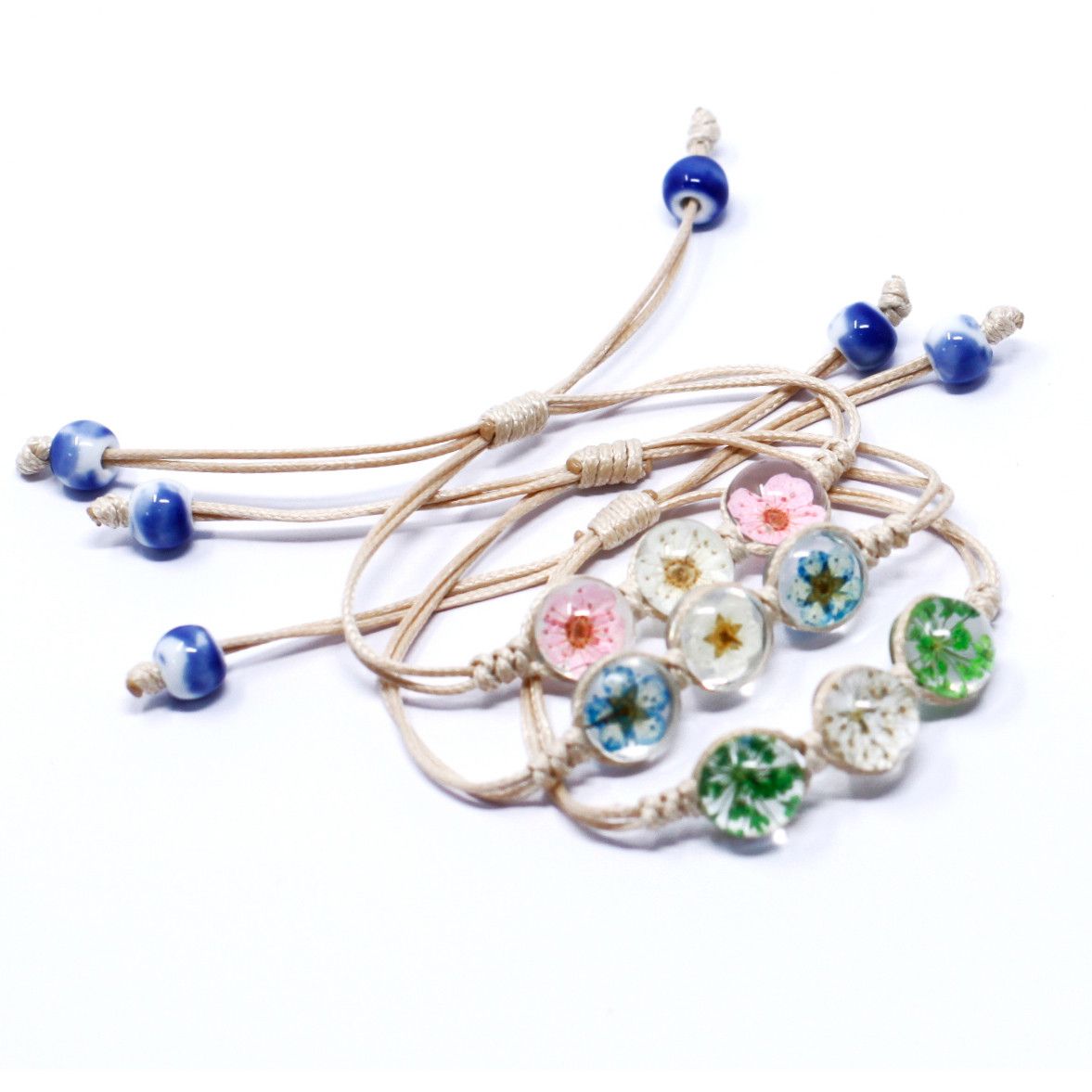 Pressed Flowers - Tri - Flower Bracelet - Luna Panther