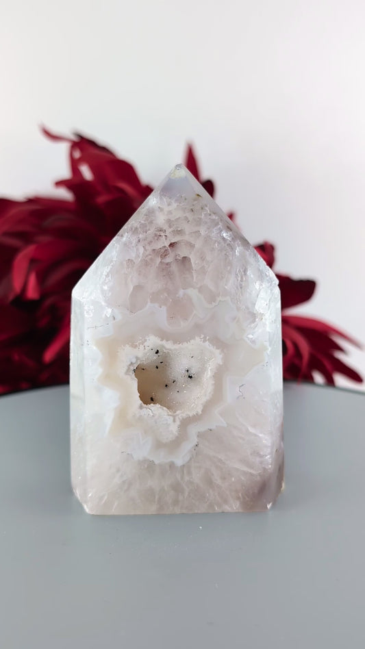 Natural Agate Polished Point 191g 90mm alternate view