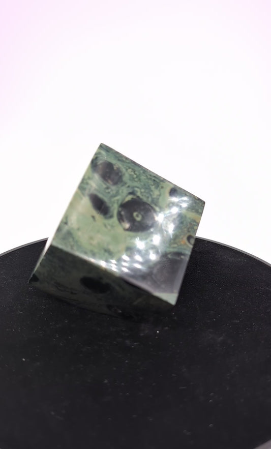 Polished Stromalite/Kambaba Jasper Cube (526g) alternate view