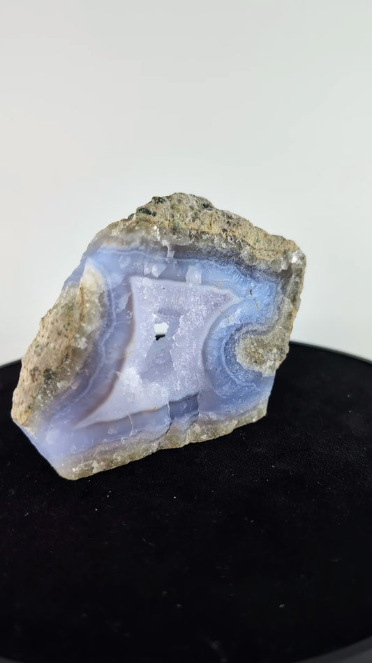 Blue Lace Agate Geode Specimen 422g alternate view
