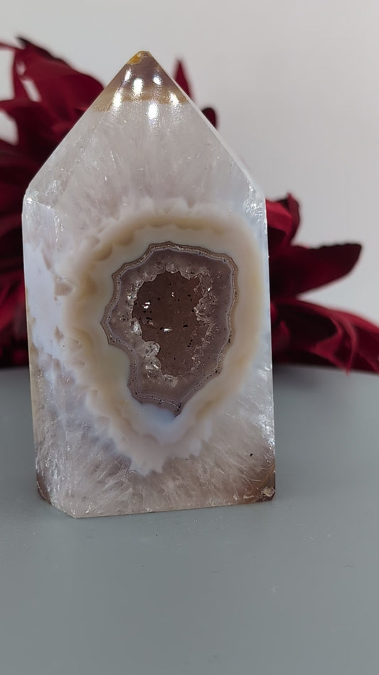 Natural Agate Polished Point 181g 80mm alternate view