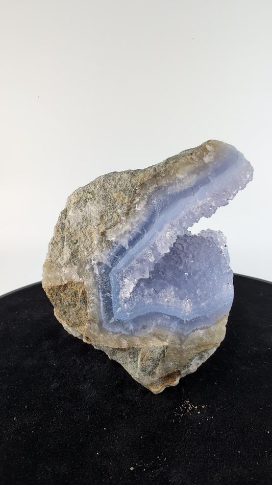 Blue Lace Agate Geode Specimen 330g alternate view
