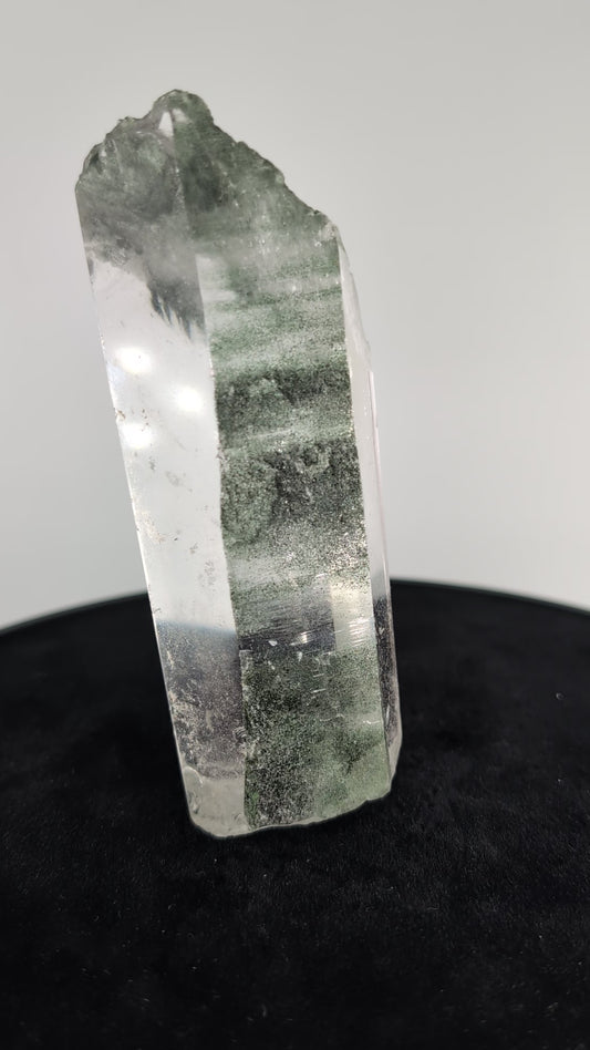 Himalayan Clear Quartz with Chlorite Inclusions (253g) - 109mm x 40mm x 40mm - Unique Crystal Specimen alternate view