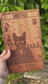 Handcrafted Wooden Tarot Card - Justice/Cat Judge