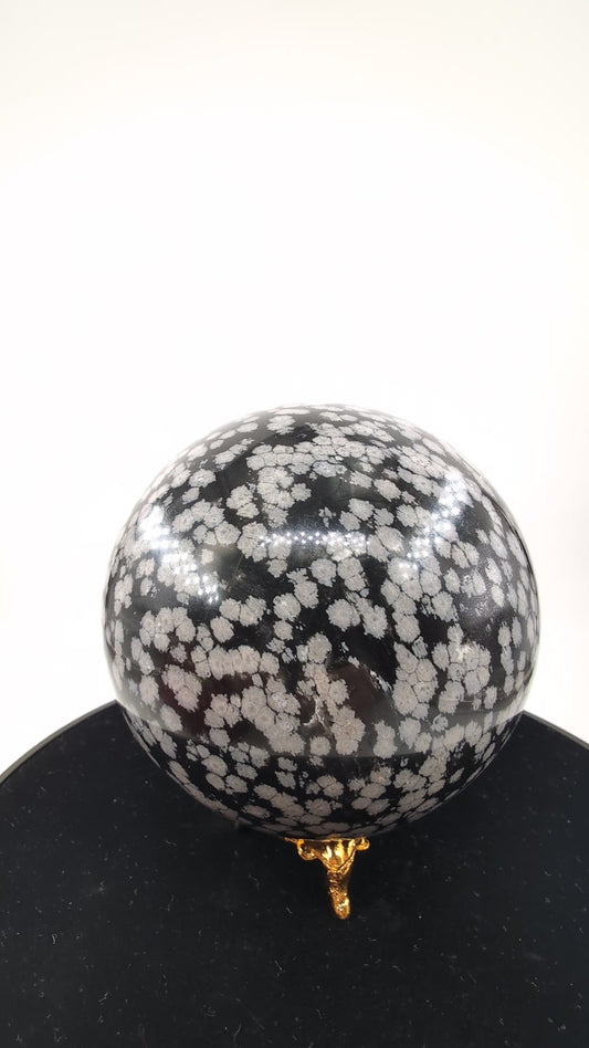 Snowflake Obsidian Sphere 1192g alternate view