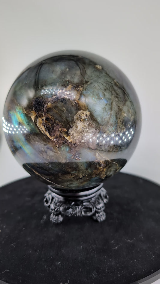 Labradorite Flashy Sphere 2035g alternate view