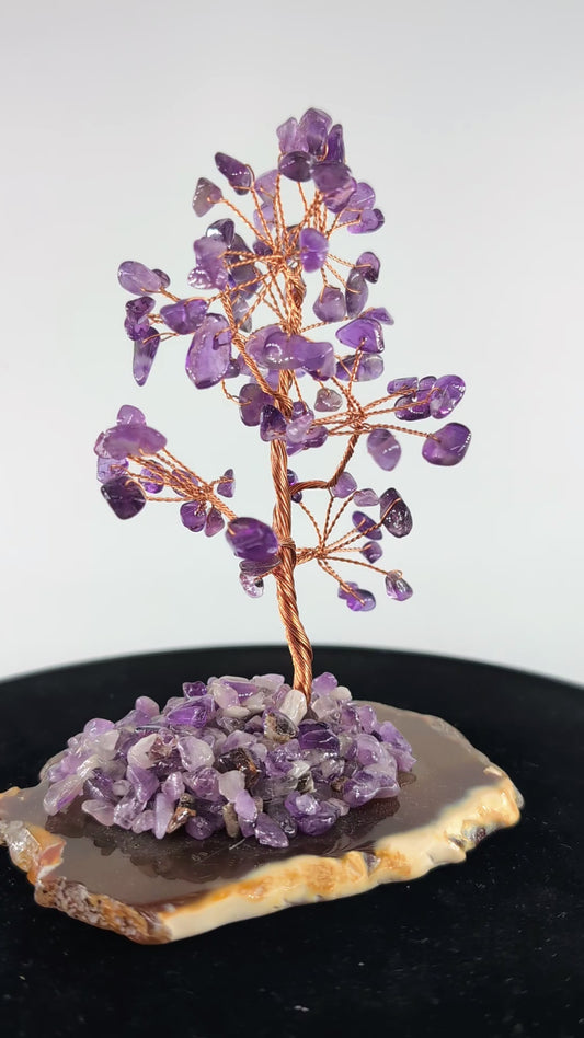 Amethyst CrystalTree on Natural Agate 135mm alternate view