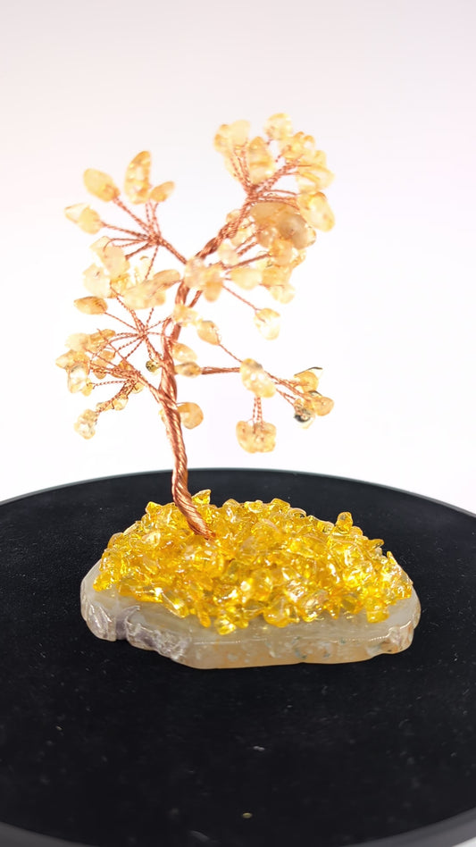 Citrine Tree on Natural Agate 135mm alternate view