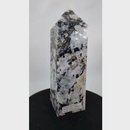 Xl Rainbow Moonstone Obelisk 1470g Crystal Tower alternate view