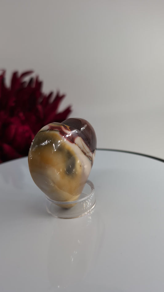 Mookaite Jasper Heart Palm Stone 60mm alternate view