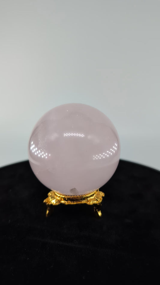 Rose Quartz Sphere 310g alternate view