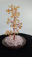 Citrine Tree with Rose Quartz on Natural Agate
