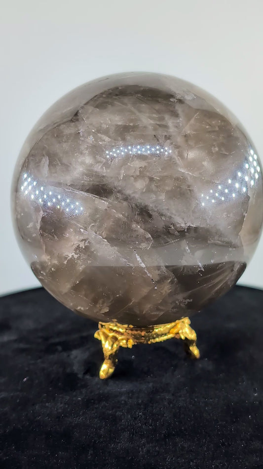Smoky Quartz Sphere 1184g alternate view