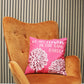 Printed Cotton Cushion Cover - We are Leaves - Yellow, Blue and Natural - Luna Panther