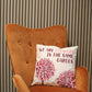 Printed Cotton Cushion Cover - We are Leaves - Yellow, Blue and Natural - Luna Panther