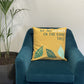 Printed Cotton Cushion Cover - We are Leaves - Yellow, Blue and Natural - Luna Panther