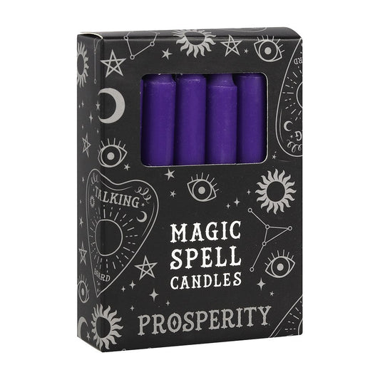 Polished Prosperity Magic Spell Candles featuring natural patterning and unique variations - Luna Panther