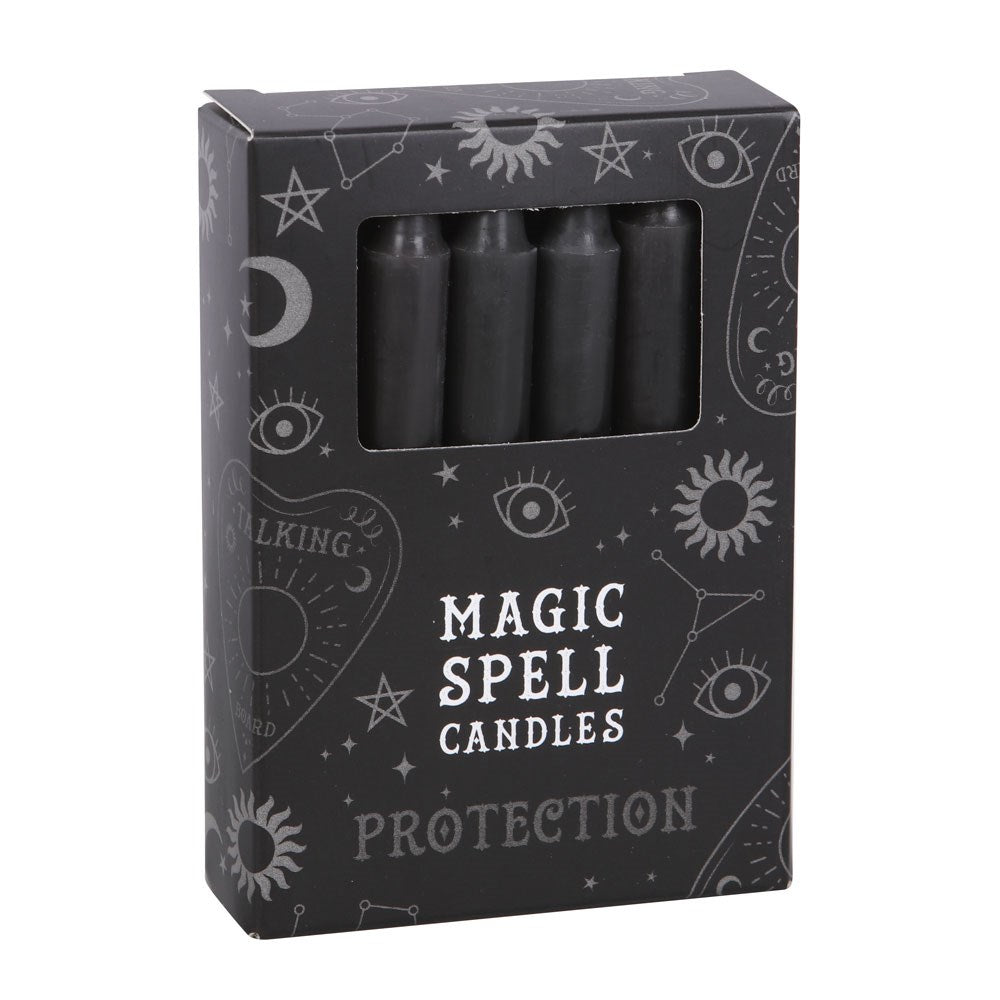 Polished Protection Magic Spell Candles featuring natural patterning and unique variations - Luna Panther