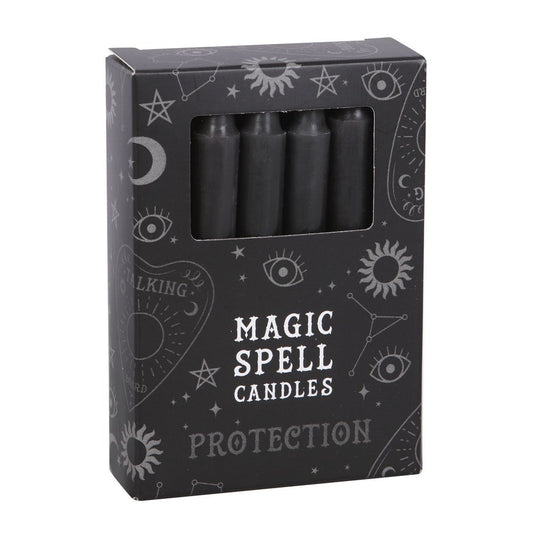 Polished Protection Magic Spell Candles featuring natural patterning and unique variations - Luna Panther