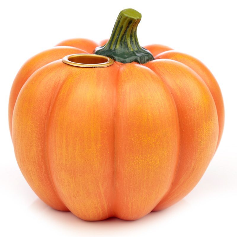 Polished Pumpkin Backflow Incense Burner 1 featuring natural patterning and unique variations - Luna Panther